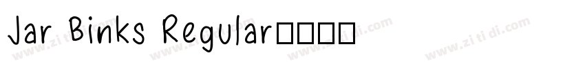Jar Binks Regular字体转换